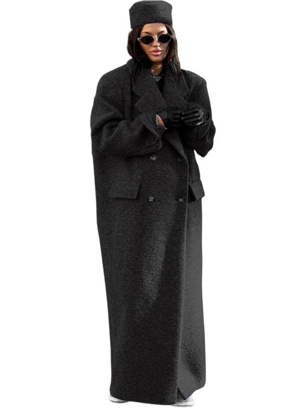 Oversized Maxi Wool Coat for Women - Chic Fall & Winter Peacoat, Warm & Stylish